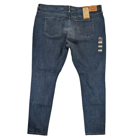NWT Levi Strauss 721 Jeans Women 24 High Rise Skinny Distress Blue Denim Classic - Picture 3 of 12